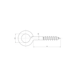 Sencys schroefoog 6x50mm gegalvaniseerd per 4