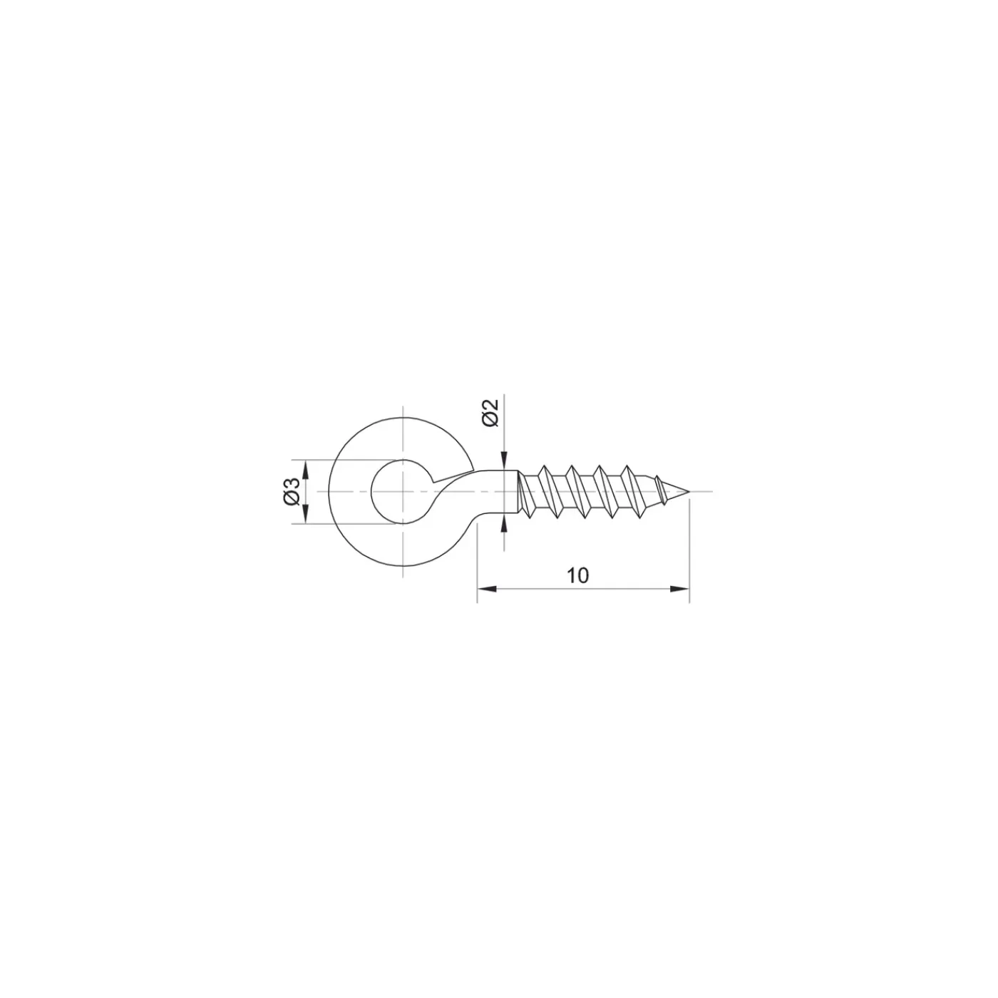 Sencys schroefoog 2x10mm gegalvaniseerd per 50