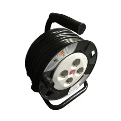 Sencys schuko haspel 40m 3G1.0 grijs