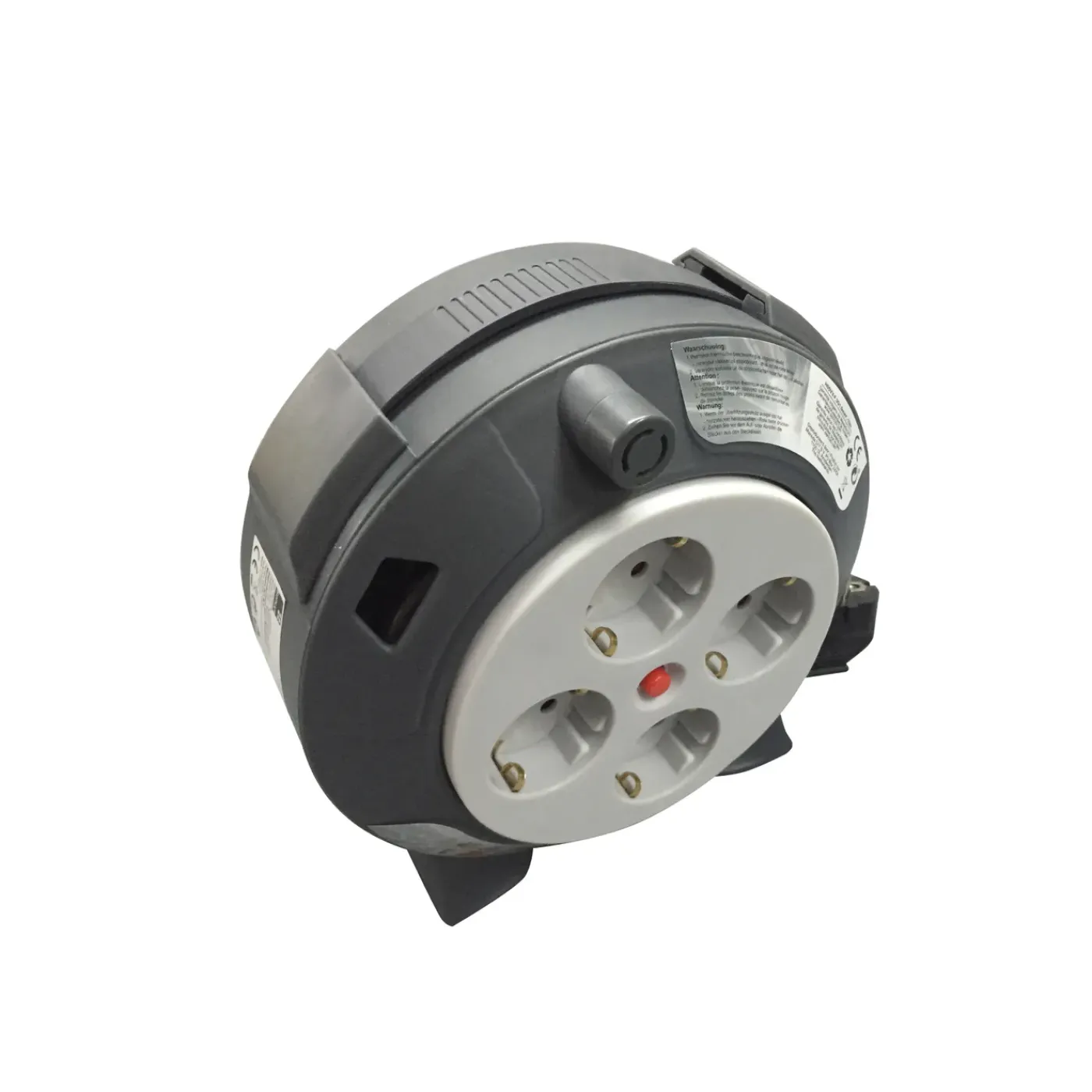 Sencys schuko haspel 10m 3G1.0 grijs