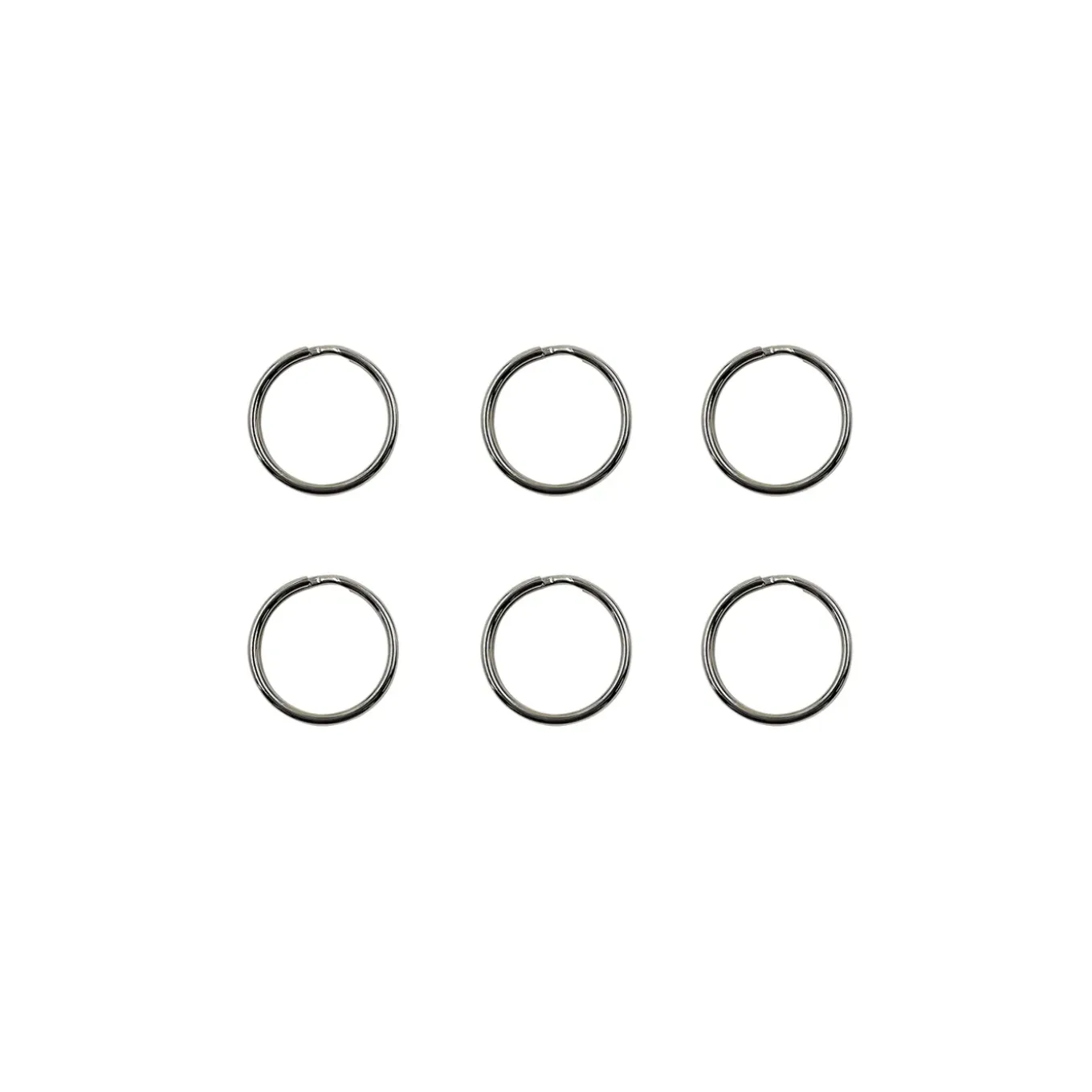 Sencys sleutelring - Vernikkeld staal - diam. 1,5x20mm - 6 stuks