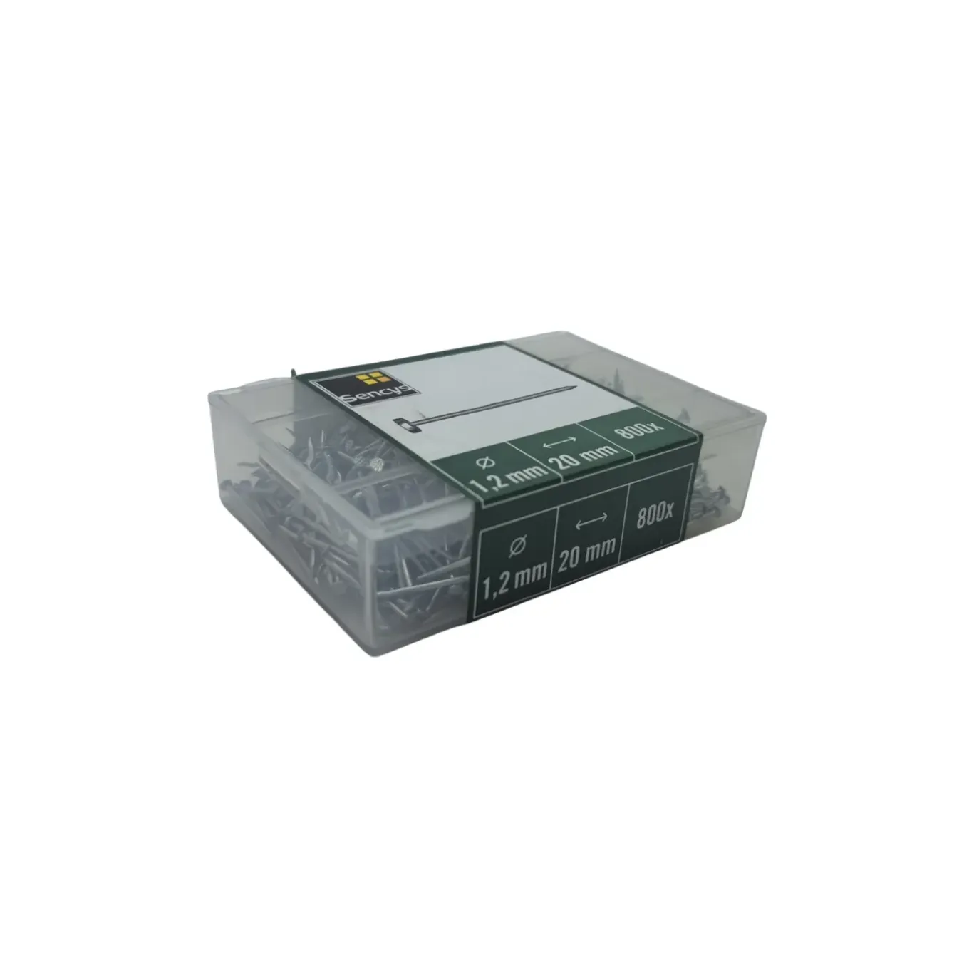 Sencys Spijkers met Platte Kop Gegalvaniseerd 1,2x20mm - 800 stuks