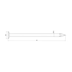 Sencys Spijkers met Platte Kop Gegalvaniseerd 2,4x45mm - 40 stuks