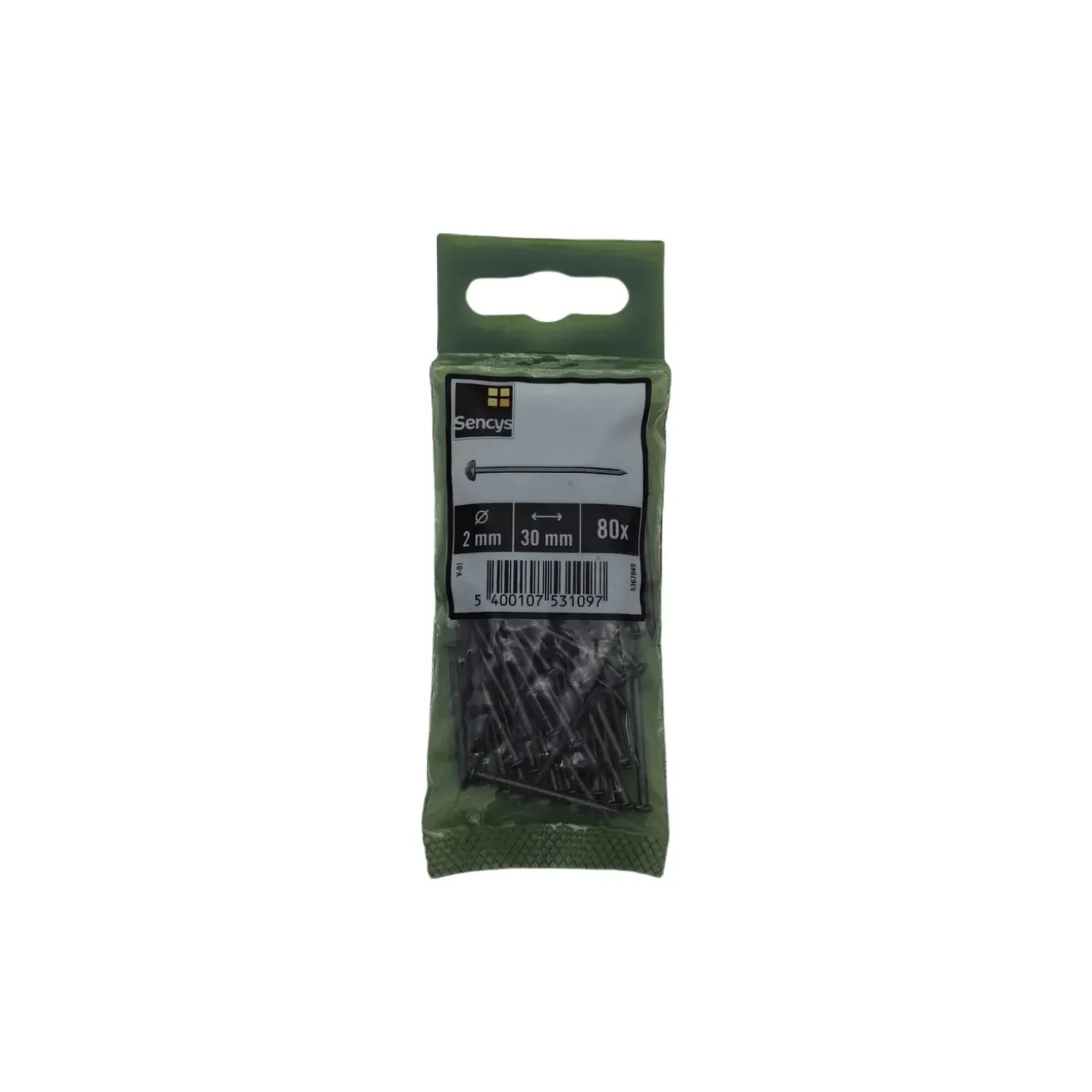 Sencys Spijkers met Ronde Kop RK Gehard Staal 2,0x30mm - 80 stuks