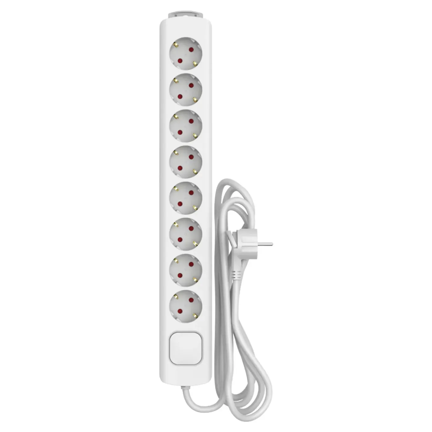 Sencys Stekkerdoos 8-voudig wit 3 meter