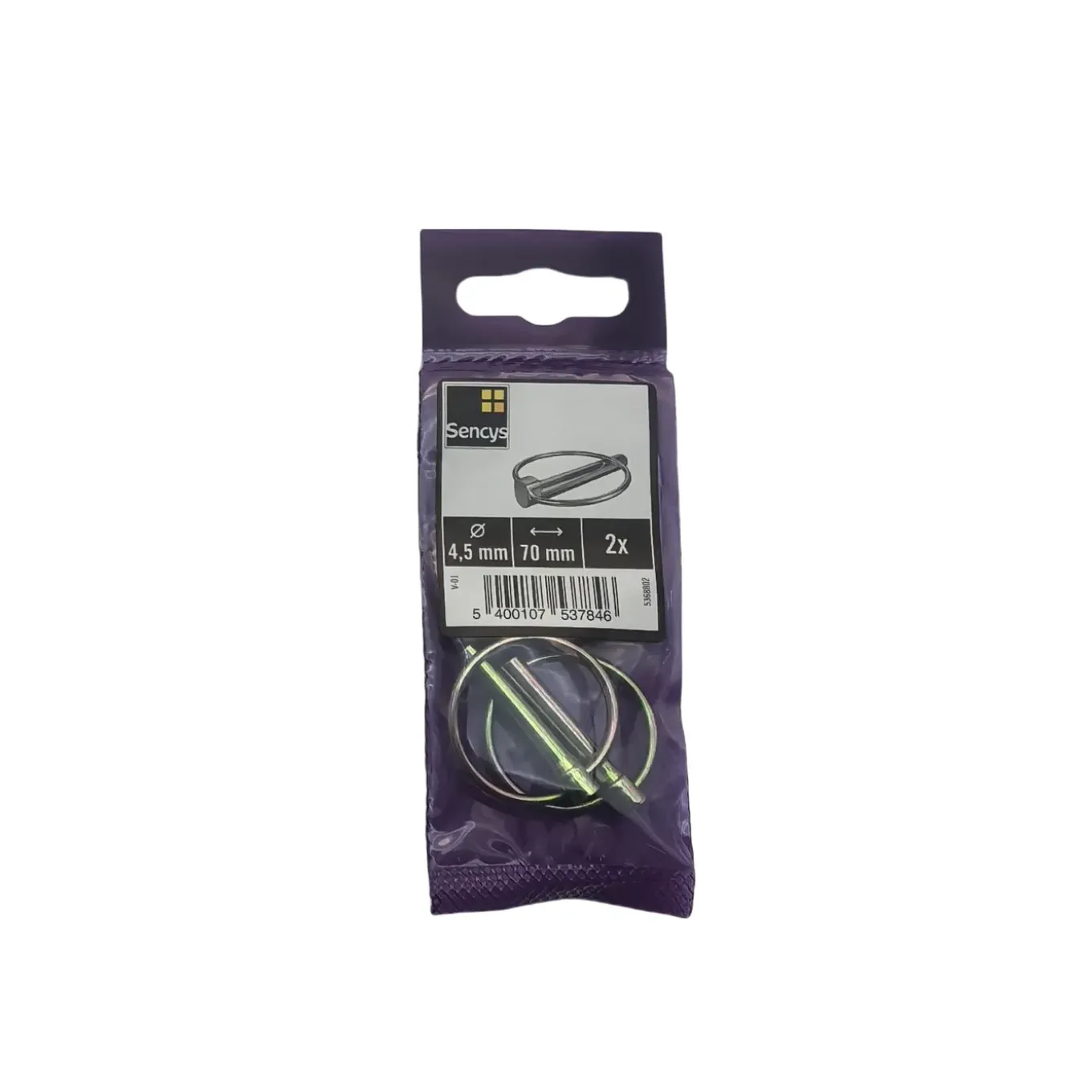 Sencys Verende Borgpen - Staal - diam. 4,5mm - 2 stuks