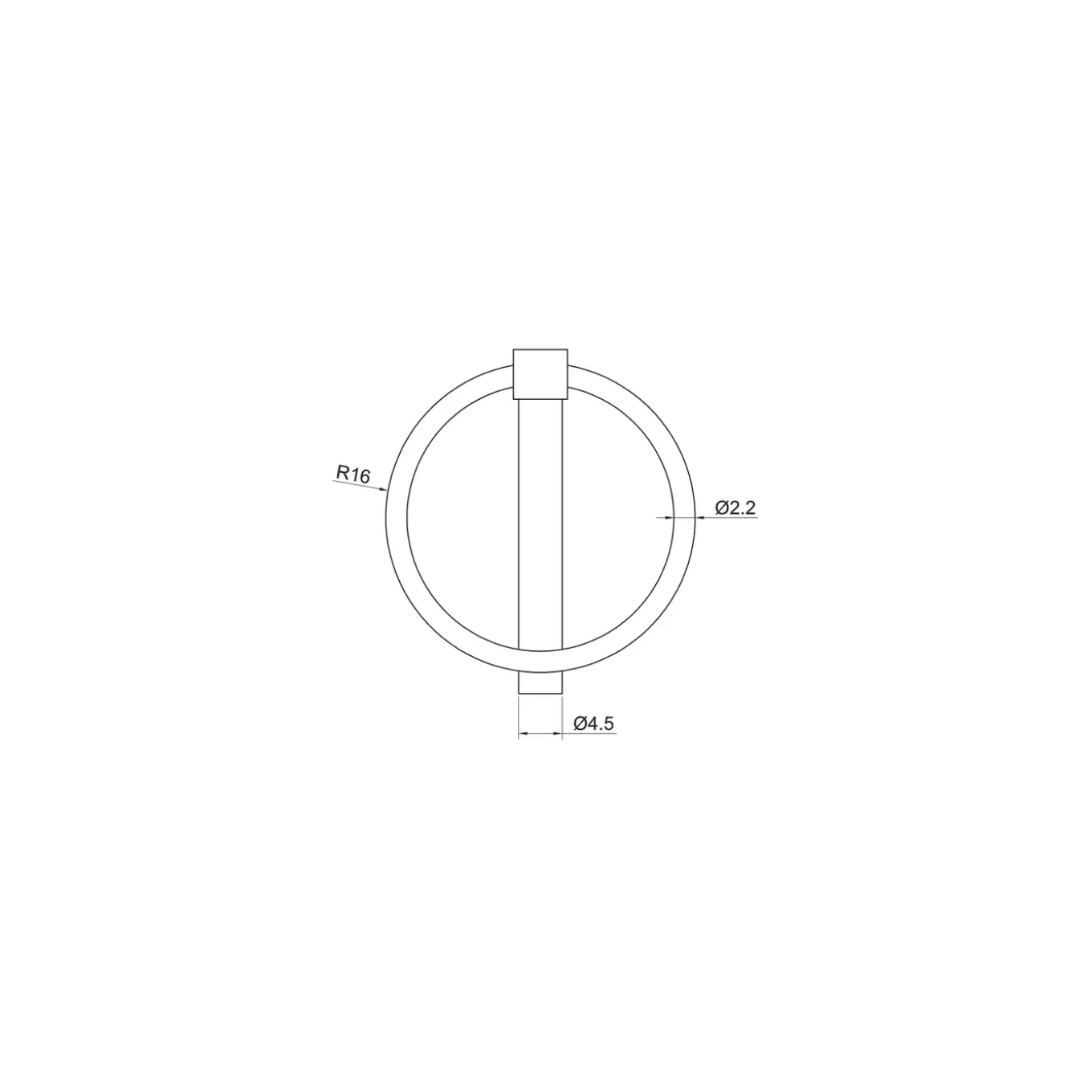 Sencys Verende Borgpen - Staal - diam. 4,5mm - 2 stuks