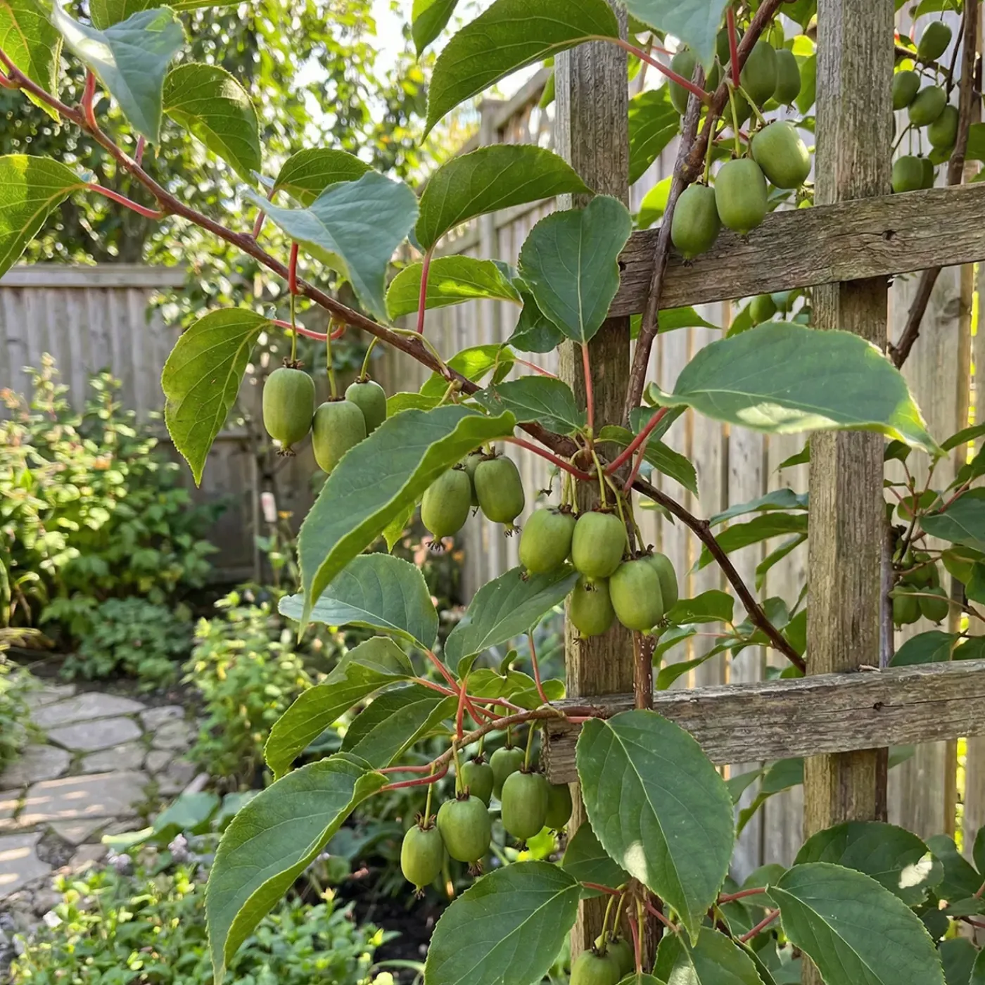 Bloomique Set Van 2 - Actinidia Arguta Issai - Kiwibes - Fruitplanten - Hoogte 50-70 Cm - Pot 15 Cm