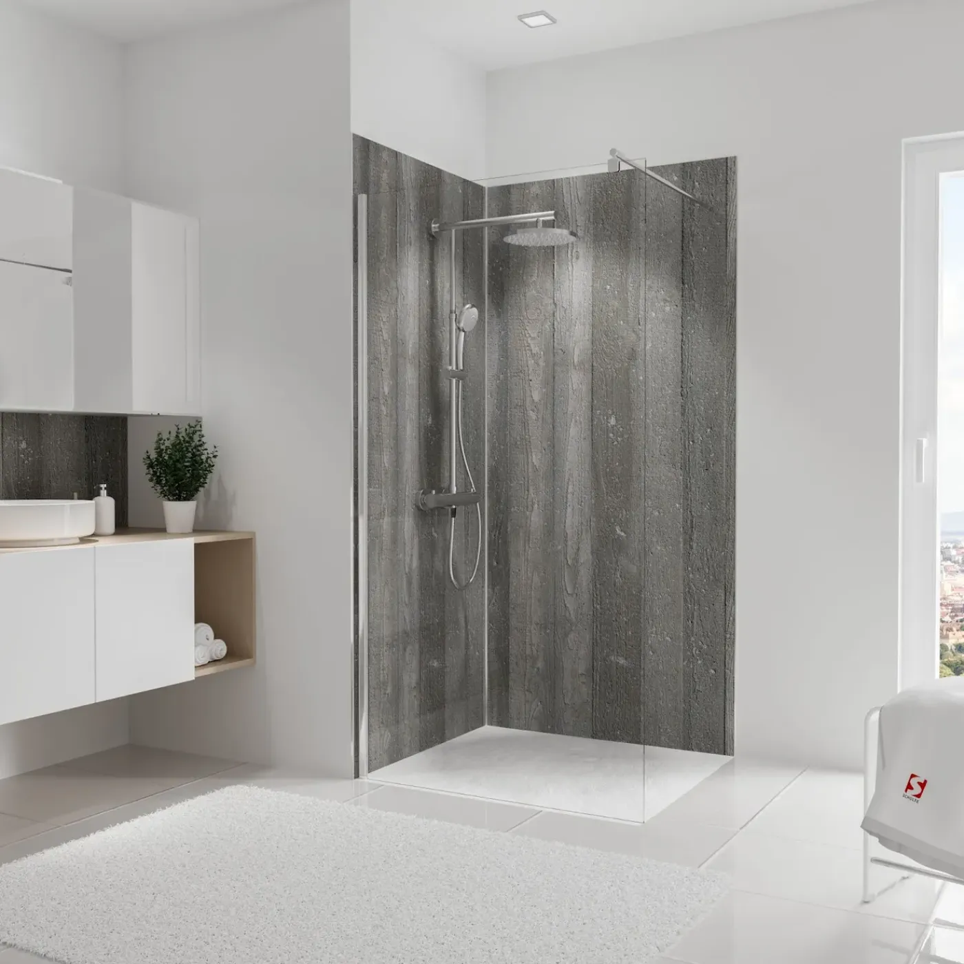 Schulte Set van 2 DecoDesign wandpanelen, 100 x 210 cm, beton