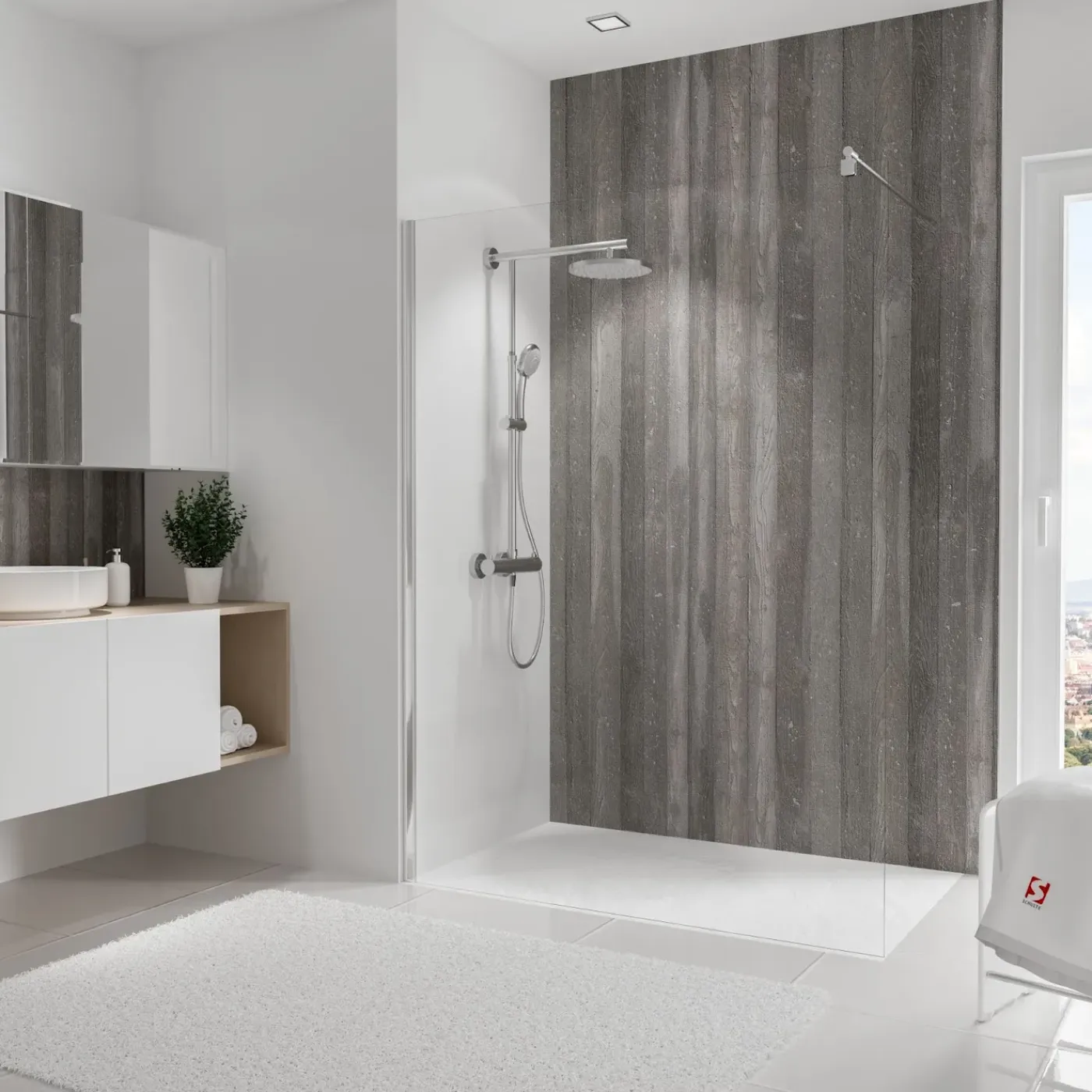 Schulte Set van 2 DecoDesign wandpanelen, 100 x 210 cm, beton