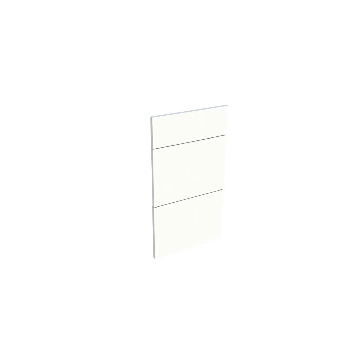 Set van 3 keukenfronten voor een kast met 1 lade + 2 pannenladen Modulo Aby Glanzend Wit 40 x72 cm