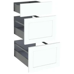 Overig Set van 3 keukenfronten voor een kast met 1 lade + 2 pannenladen Modulo Lisy Wit 40 x72 cm