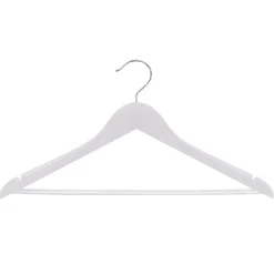 Set van 5 kleerhangers - Wit hout