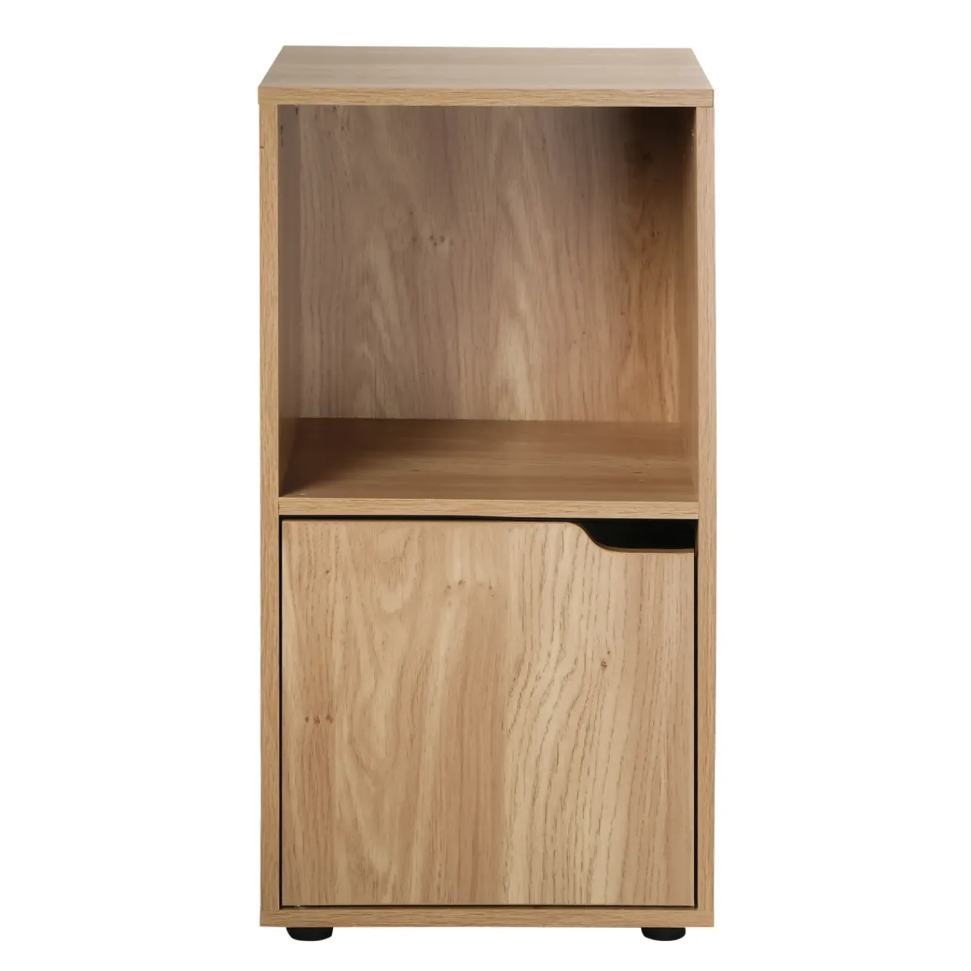 Casâme Set Van 2 Nachtkastjes Met 2 Compartimenten, Houtdecor, 1 Deur