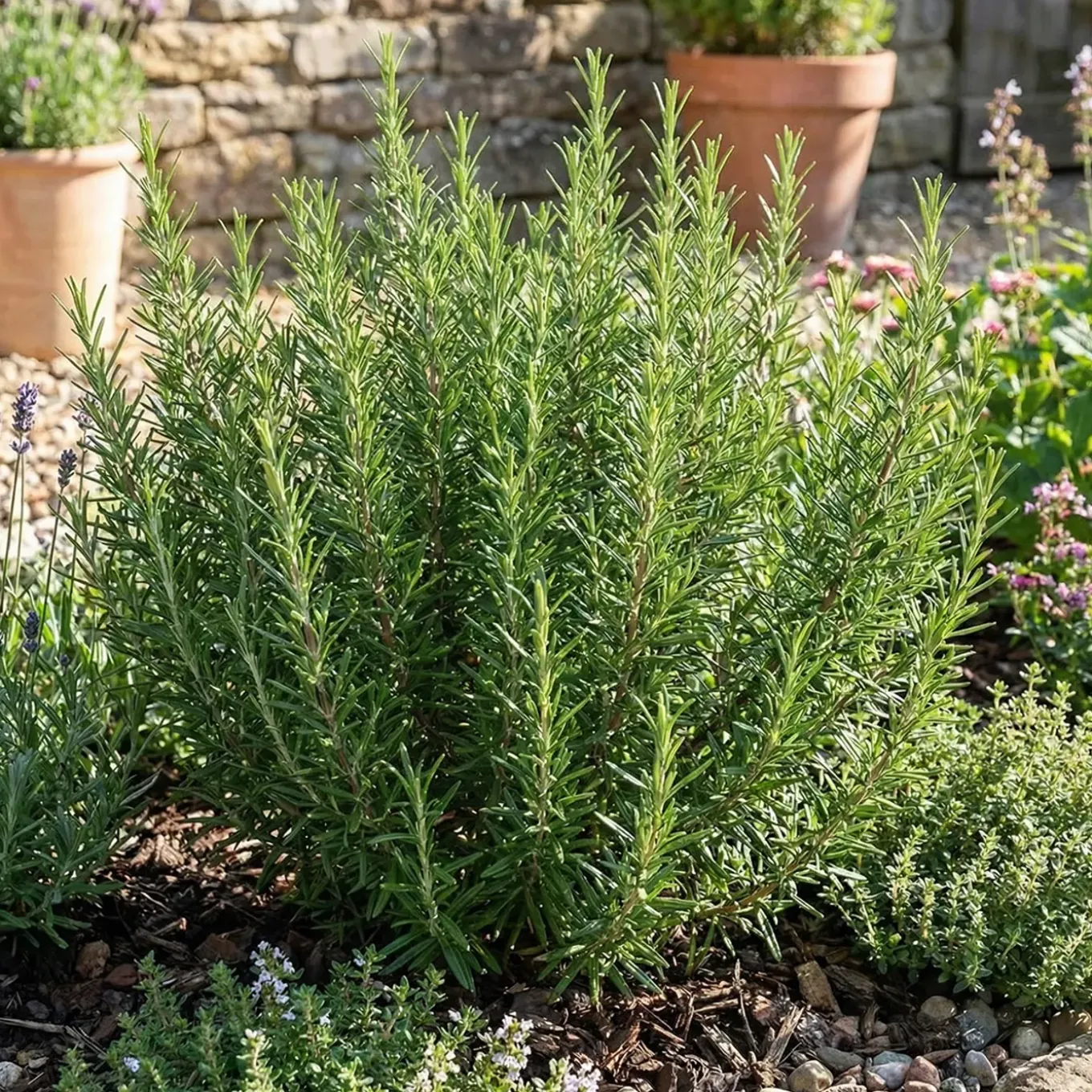 Set Van 6 - Rosmarinus Officinalis - Rozemarijn - Vaste Plant - 10-20cm Hoog - Pot 9cm