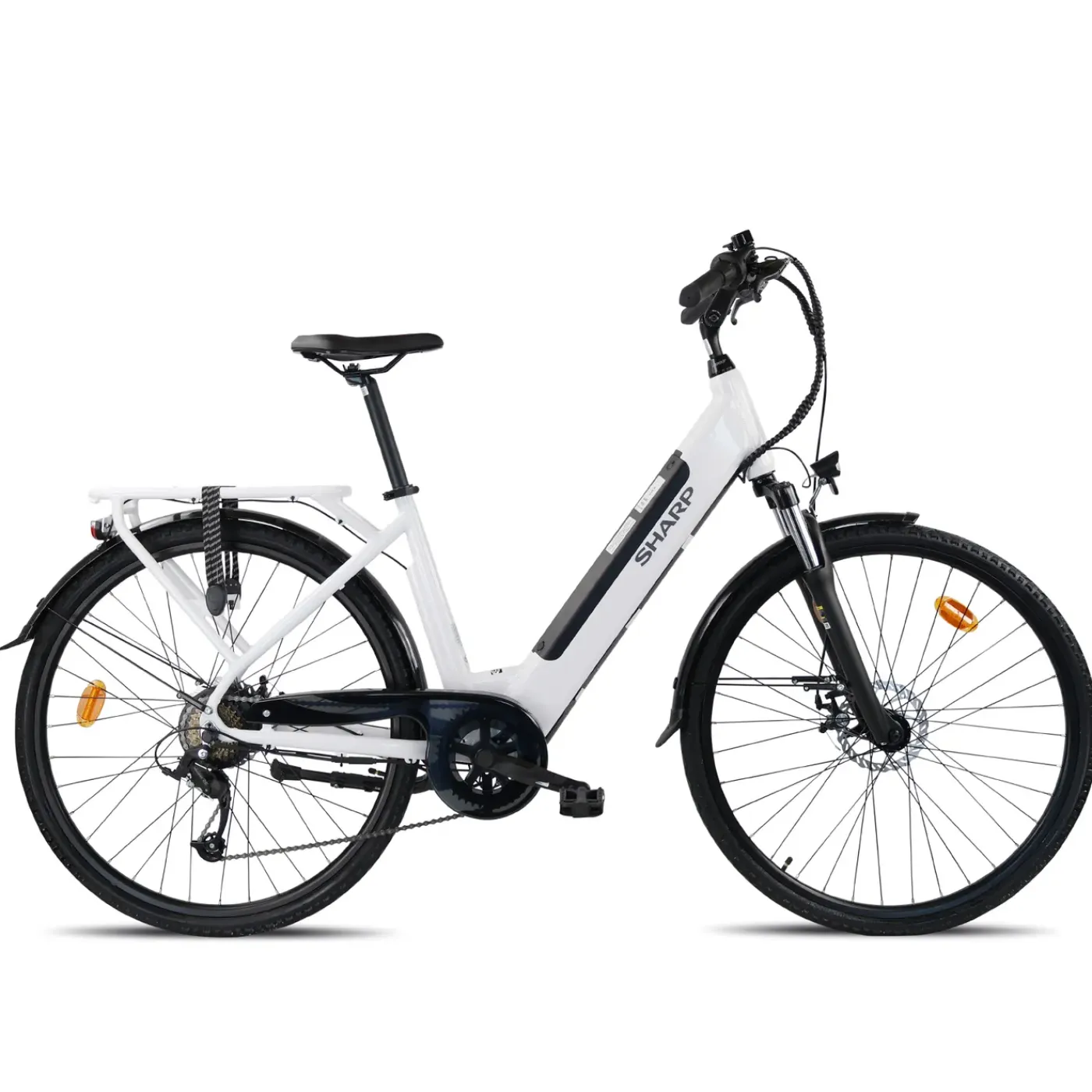 Sharp Urban Elektrische Stadsfiets 12.8ah 28 Inch Wit