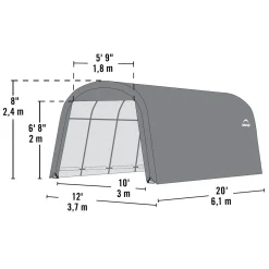 Shelterlogic Opslagtent Sl62780 - 22,57 M² - 610x370x240cm (lxlxh)
