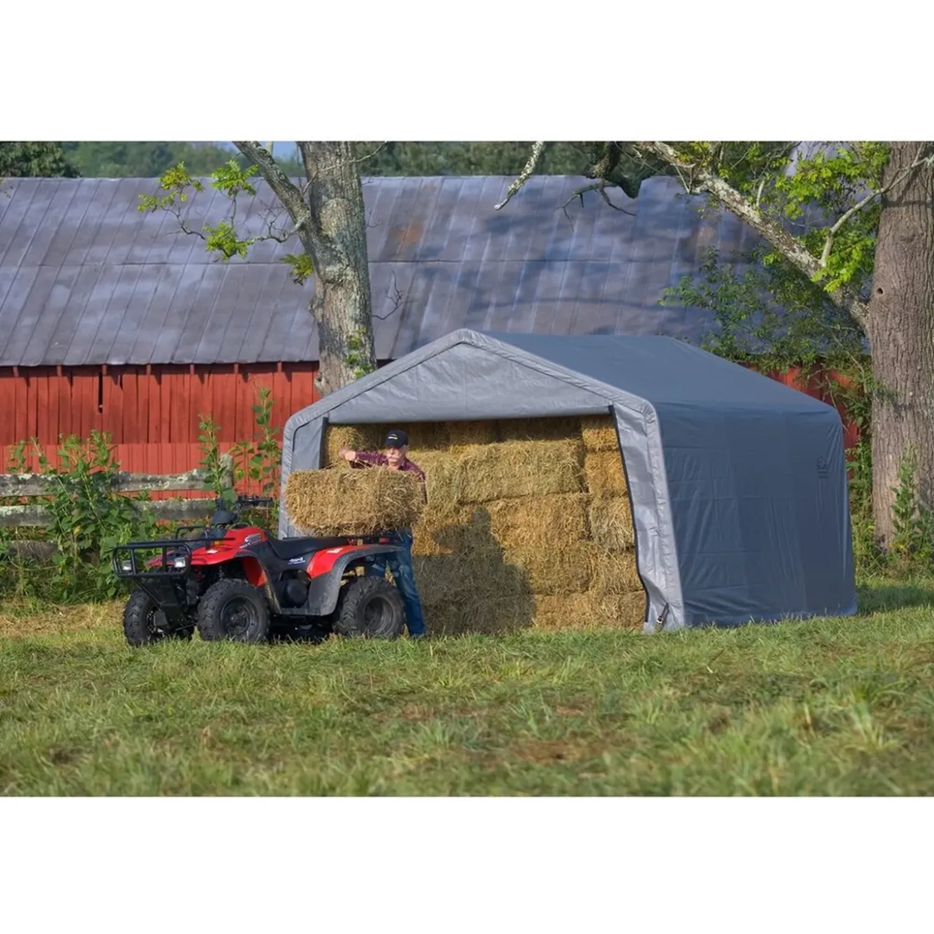Shelterlogic Opslagtent Sl70443 - 370x370x260 Cm - Grijs