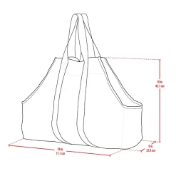 ShelterLogic Polyester Brandhoutzak Beuken | Zwart | 23 Kg