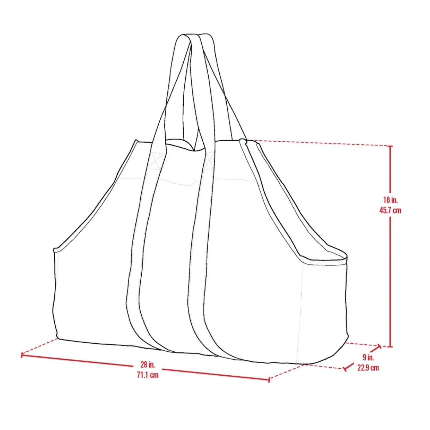 ShelterLogic Polyester Brandhoutzak Beuken | Zwart | 23 Kg