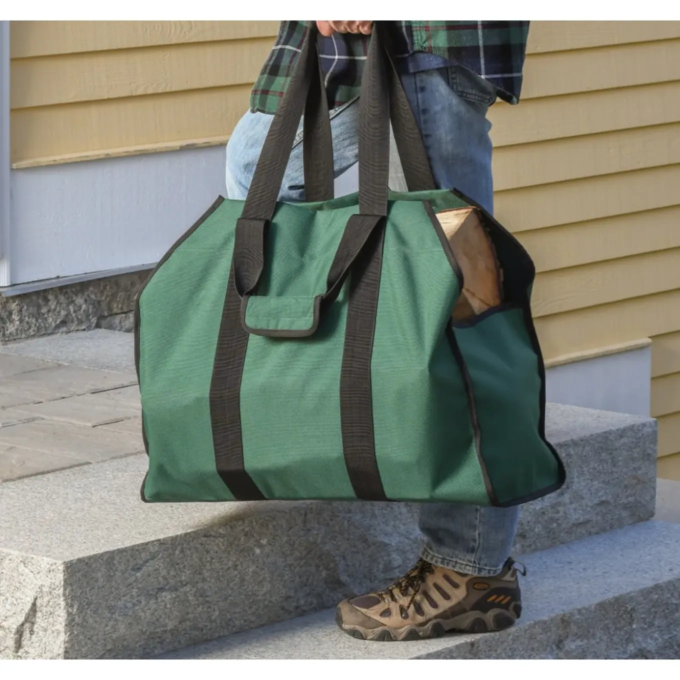 Shelterlogic Polyester Brandhoutzak | Groen | 30 Kg