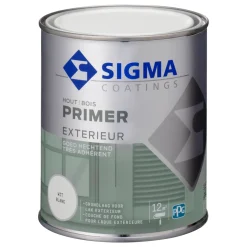 Sigma Primer Exterieur Grondverf - Buitenhout - Wit - 750ml