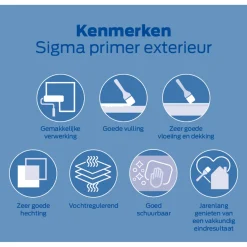 Sigma Primer Exterieur Grondverf - Buitenhout - Wit - 750ml