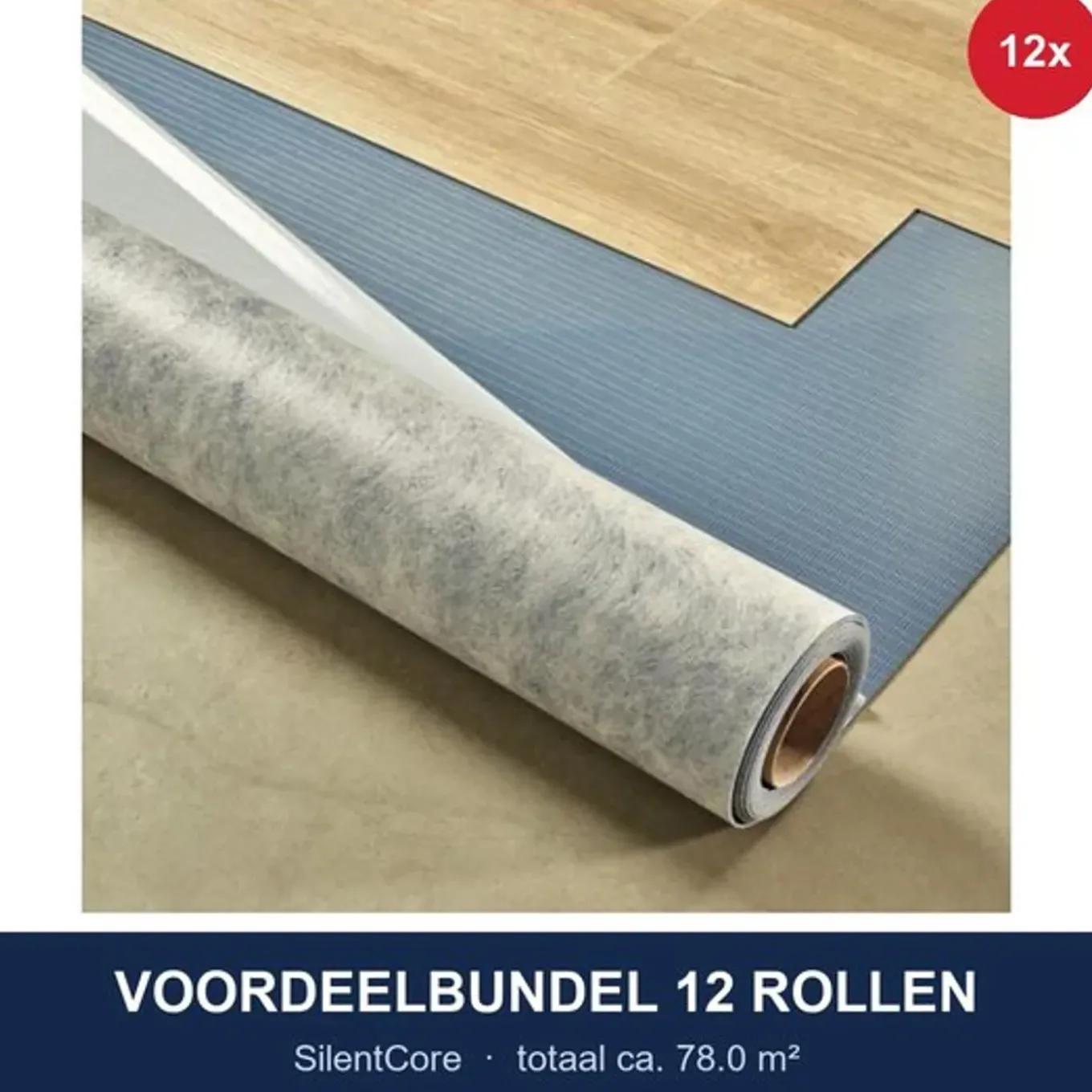 Silentcore Voordeelbundel 12 Rollen Zelfklevende Ondervloer 78 M²