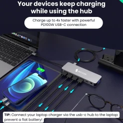 Siltcon Docking Station 13-in-1 - 2x Hdmi 4k - Rj45 - 100w Pd