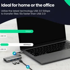 Siltcon Hub 8-in-1 Usb-c - Hdmi 4k - Rj45 - Sd Tf - 3x Usb 3.0