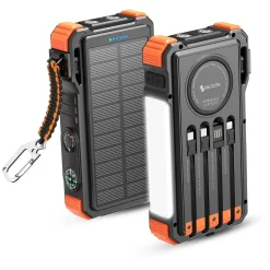 Siltcon Powerbank Solar 20000mah - 15w Draadloos - Usb-c 22.5w