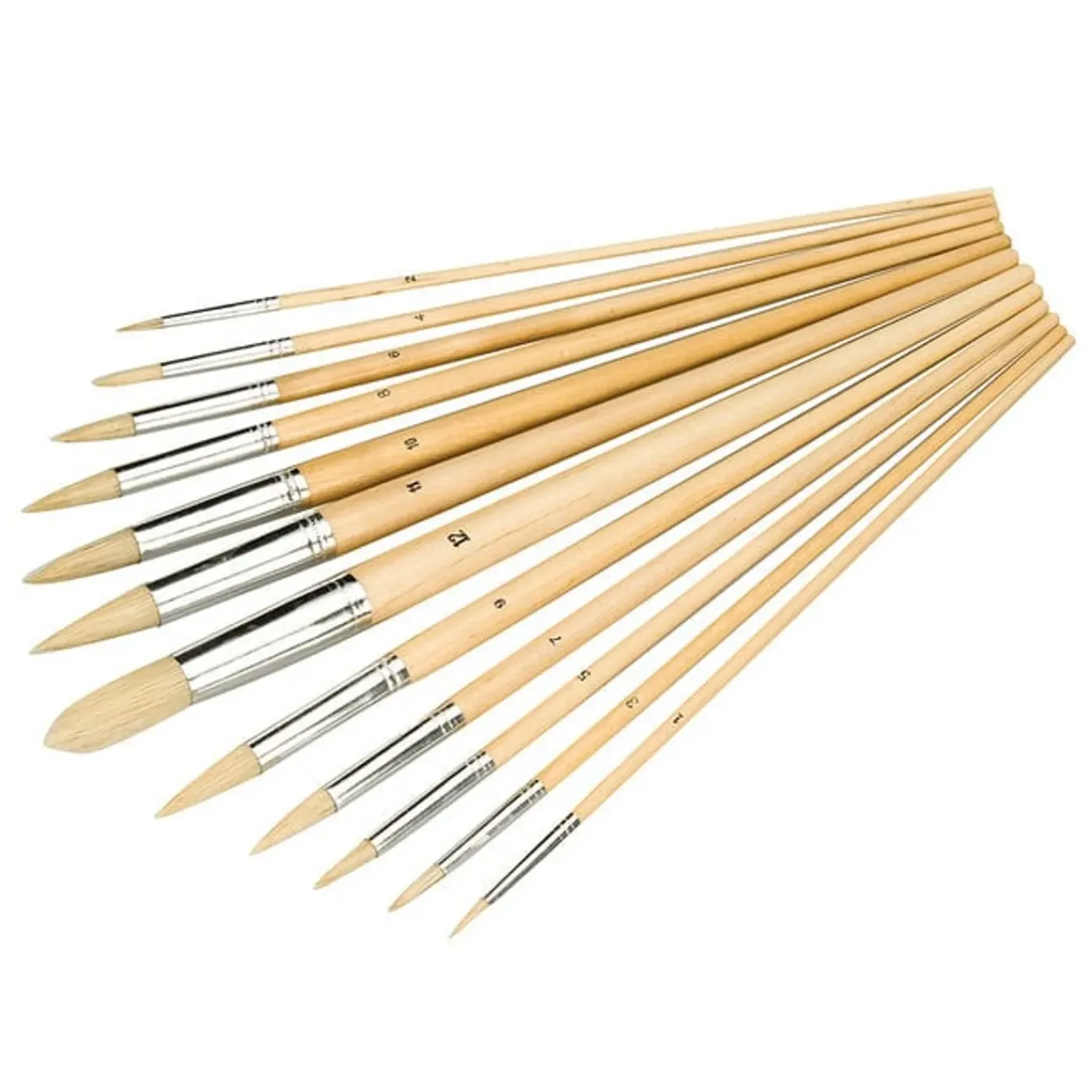 Silverline Penselen Set - Spitse Punten - 12 Delig