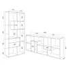 Skraut Home - Boekenkast - Boekenplank - 67x31x162cm - Donkere Eik