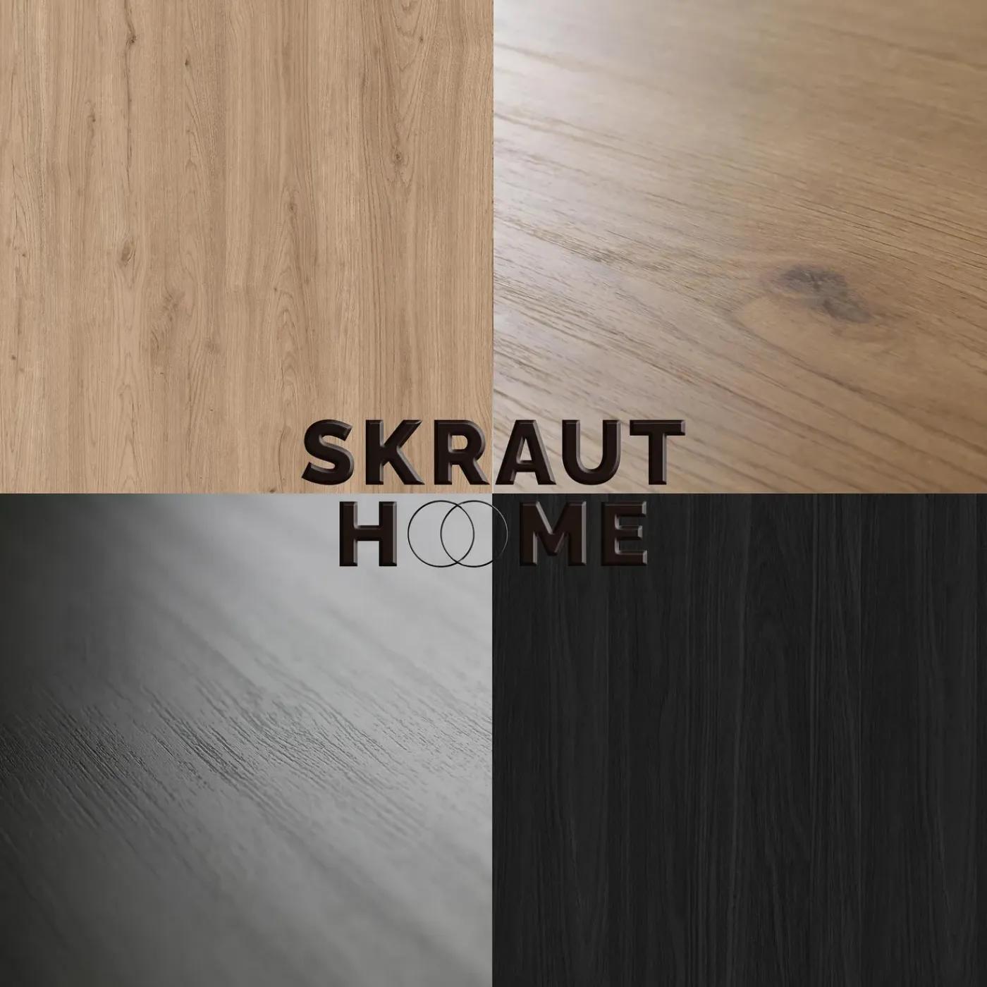 Skraut Home - Boekenkast - Boekenplank - 60x186x25 Cm - Eiken En Zwart