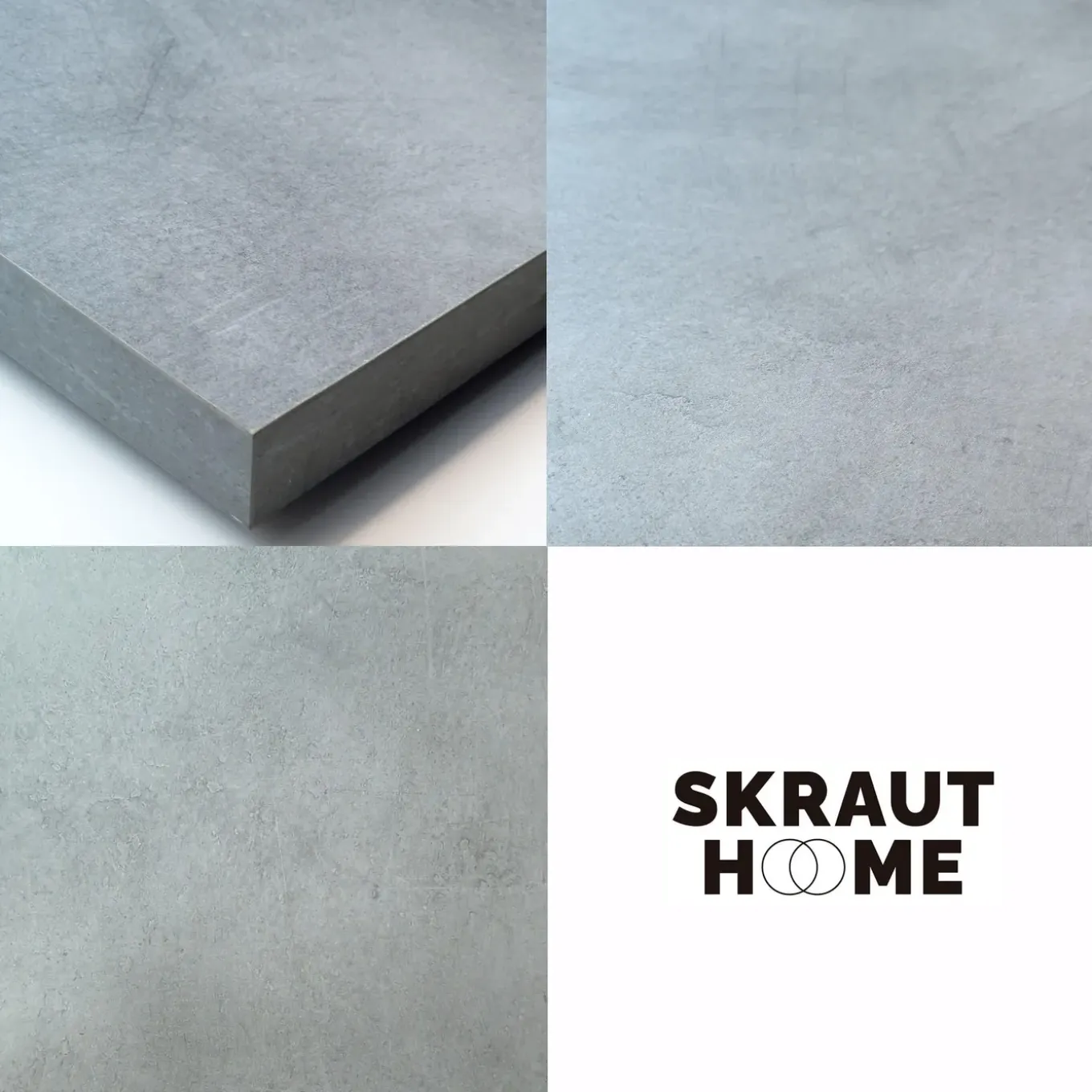 Skraut Home - Consoletafel Haltafel - Open Kledingkast - 130x35x145 Cm - Cementgrijs