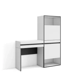 Skraut Home - Consoletafel Haltafel - Schoenenkast - 130x35x145 Cm - Wit