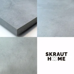 Skraut Home - Consoletafel Haltafel - Schoenenkast - Open Kledingkast - 190x35x145 Cm - Cementgrijs