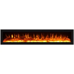 Skraut Home - Elektrische Haard Led - 102x35x45 Cm - Zwart