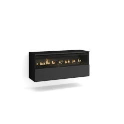 Skraut Home - Elektrische Haard Led - 102x35x45 Cm - Zwart
