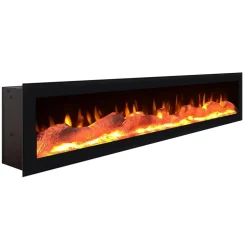 Skraut Home - Elektrische Haard Led - 102x35x45 Cm - Zwart
