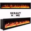 Skraut Home - Elektrische Haard Led - 102x35x45 Cm - Cementgrijs