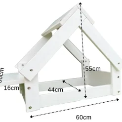 Skraut Home - Hondenhok Massief Grenen - 76x44x55 Cm - Wit