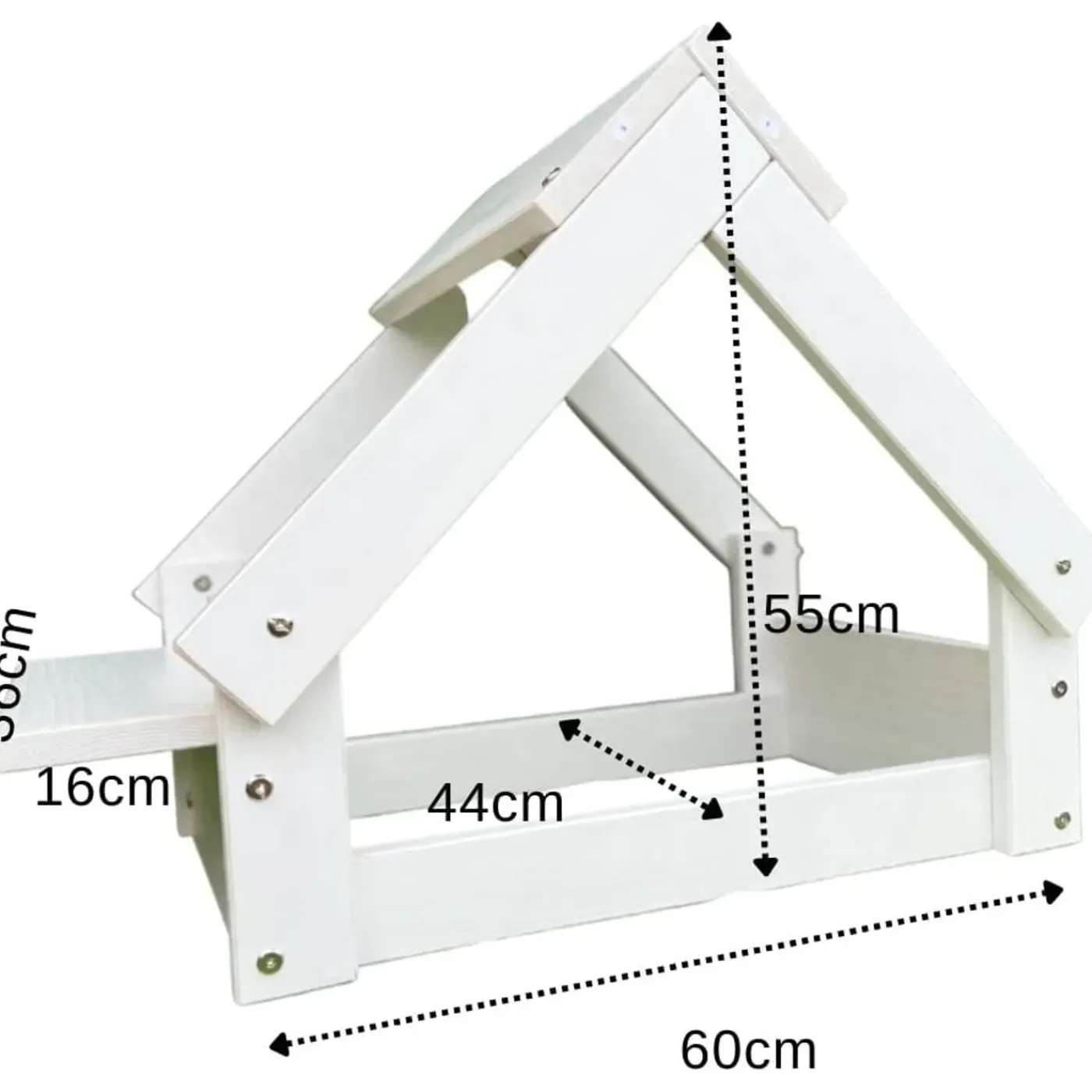 Skraut Home - Hondenhok Massief Grenen - 76x44x55 Cm - Wit