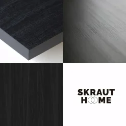 Skraut Home - Tv Meubel - Elektrische Haard Xxl - 368x35x45 Cm - Zwart