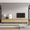 Skraut Home - Tv Meubel - 320x35x57 Cm - Eiken