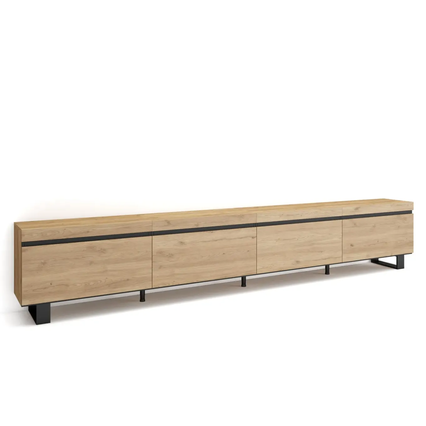 Skraut Home - Tv Meubel - 320x35x57 Cm - Eiken