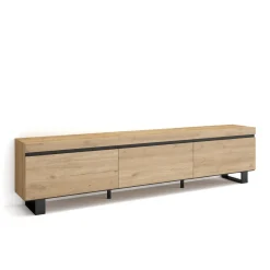 Skraut Home - Tv Meubel - 240x35x57 Cm - Eiken