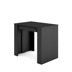 Skraut Home - Uitschuifbare Eettafel - 302x90x77 Cm - Zwart