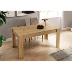 Skraut Home - Uitschuifbare Eettafel - 140x90x76 Cm - Eiken