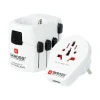 Skross - De krachtige 3-polige wereldreisadapter met USB-poort